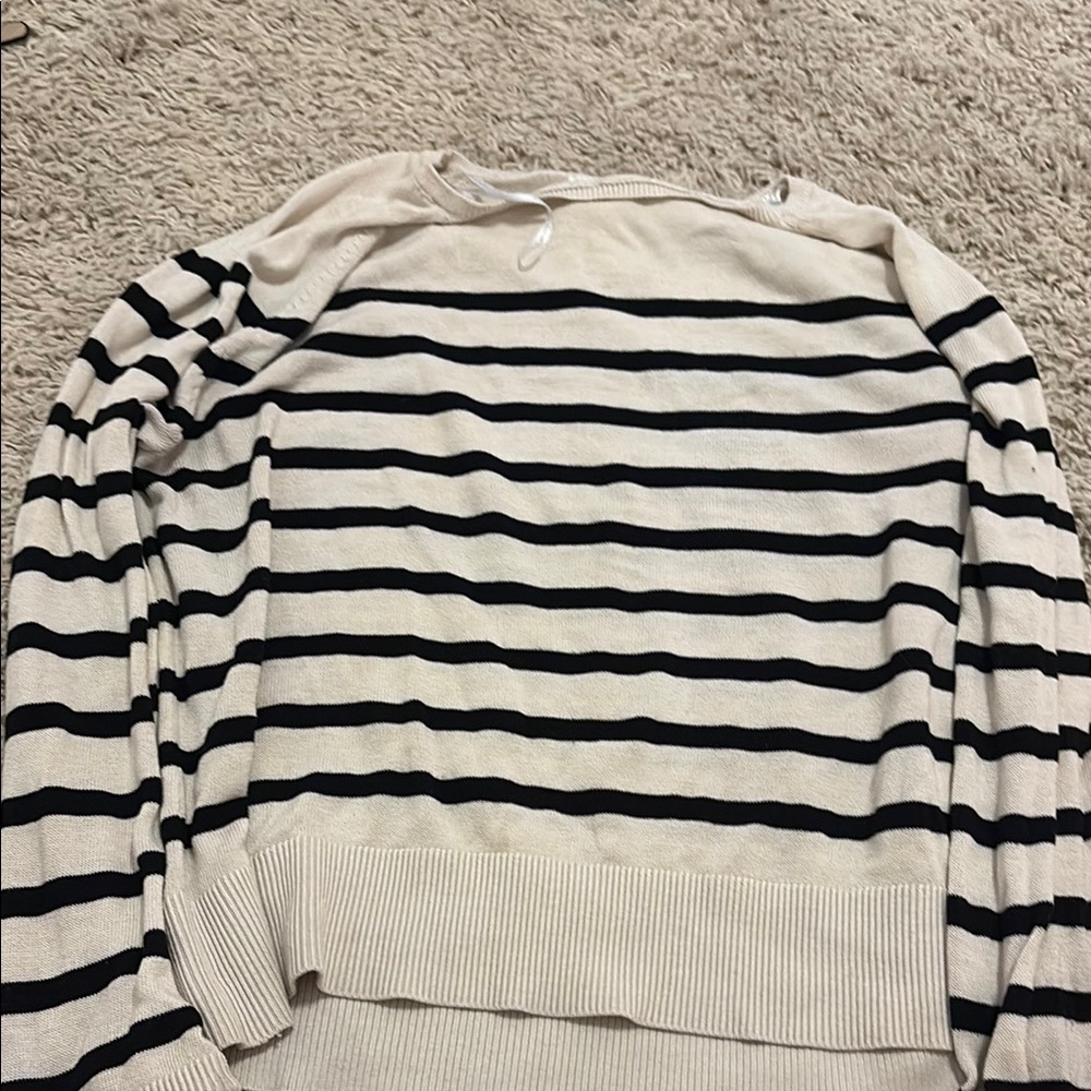 Striped Black and White Women's Sweater